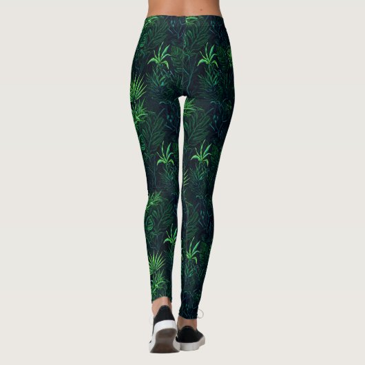 Midnight Jungle Print Leggings (Achterkant)