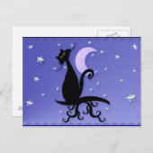 Midnight Kat Briefkaart (Voorkant / Achterkant)