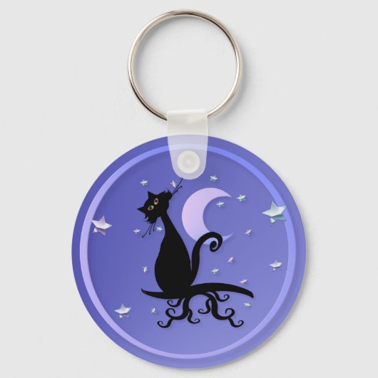 Midnight Kat Sleutelhanger (Voorkant)
