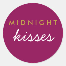 Midnight Kisses Wedding Party Magenta Gold