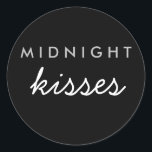 Midnight Kisses Wedding Party Sticker Black Silver<br><div class="desc">Midnight Kisses Wedding Party Sticker Black Silver</div>