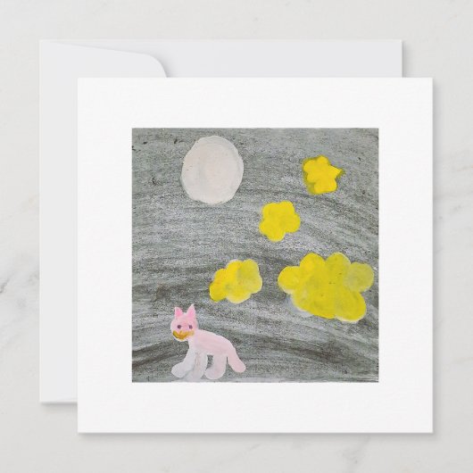 Midnight Kitty Adventure_Invitation Card Kaart (Voorkant)