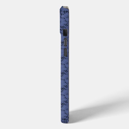 Midnight Lace Floral iPhone Case (Achterkant / Links)