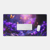 Midnight Lavender Cascade Bloesems Bureaumat (Keyboard & Muis)