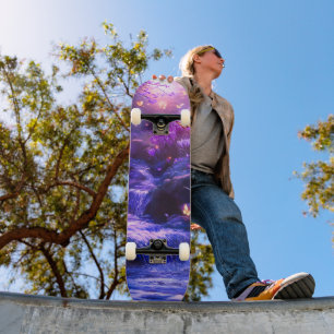 Midnight Lavender Cascade Bloesems Persoonlijk Skateboard