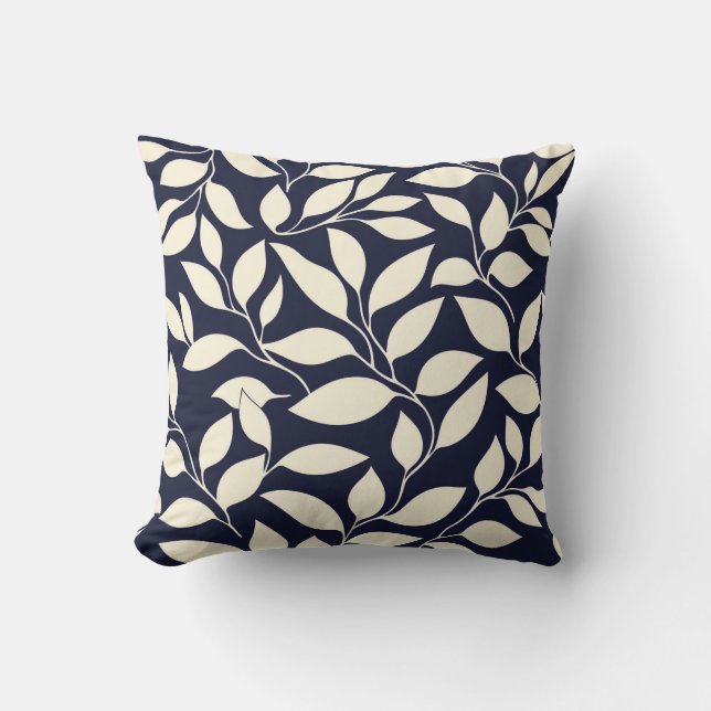 Midnight Leaf Kussen (Voorkant)