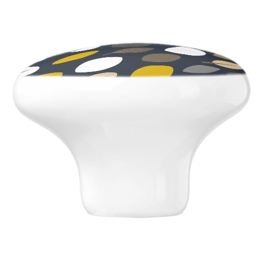 Midnight Leaves Keramische Knop (Zijkant)