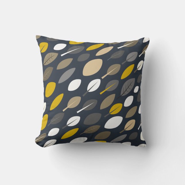 Midnight Leaves Kussen (Voorkant)