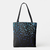 Midnight Leaves op Black Tote Bag (Achterkant)