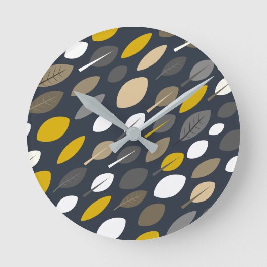 Midnight Leaves Ronde Klok (Voorkant)