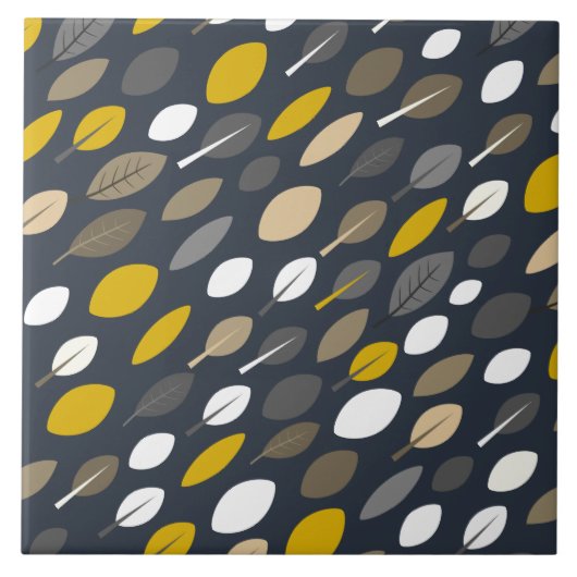 Midnight Leaves Tegeltje (Voorkant)