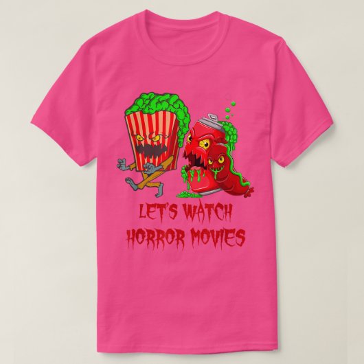Midnight Let is Horror Movies Halloween Popc T-shirt (Design voorkant)