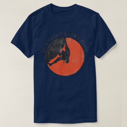 MIDNIGHT LIGHTNING Distressed Bouldering Rock Clim T-shirt (Design voorkant)