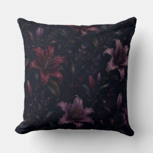 Midnight Lilies Worpillow Moody Botanicals Kussen