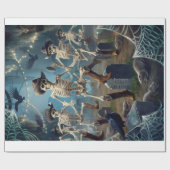 Midnight Line Dance, Skeletons kregen Da Moves Cadeaupapier (Vlak)