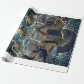 Midnight Line Dance, Skeletons kregen Da Moves Cadeaupapier (Uitgerold)