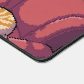 Midnight Lofi Pixel Art Retro Room Desk Mat (Hoek)