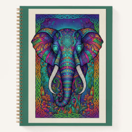Midnight Lotus Elephant Spirit Zentangle Journal Notitieboek