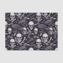 Midnight Macabre, Gothic Skull Raven in het Paarse