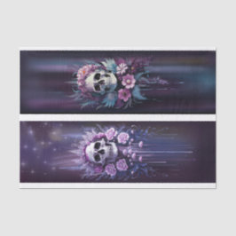 Midnight Macabre, prachtige gotische schedel in Pl Tissuepapier