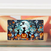 Midnight Magic: Black Cats & Pumpkins Halloween Labels (Aangebracht)