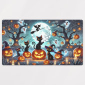 Midnight Magic: Black Cats & Pumpkins Halloween Labels (Design 2)