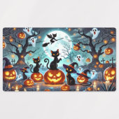 Midnight Magic: Black Cats & Pumpkins Halloween Labels (Design 1)