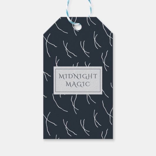 Midnight Magic Dark Navy Boutique Cadeaulabel (Voorkant)