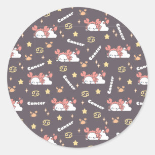 Midnight Magic - Kanker Zodiac Dreamland Ronde Sticker