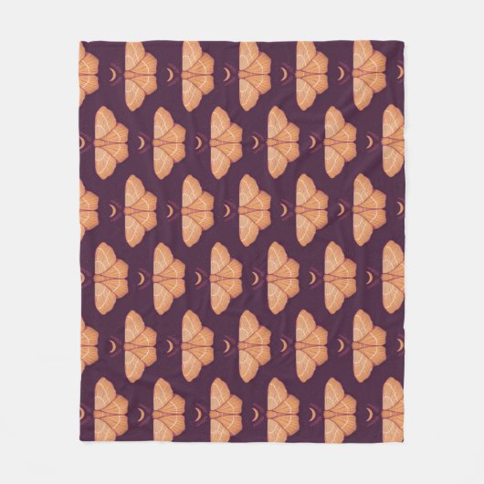 Midnight Magic: Witchy Night Moth Fleece Deken (Voorkant)