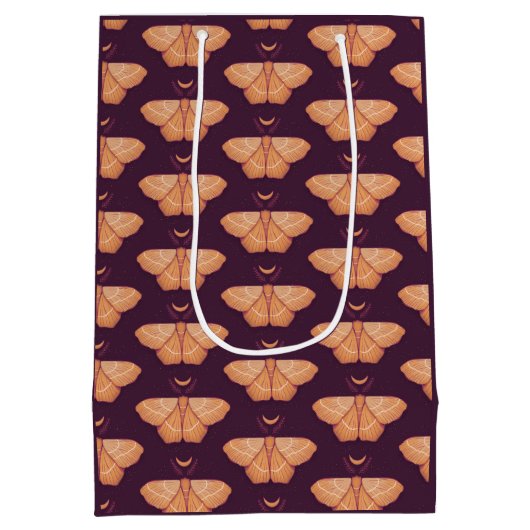 Midnight Magic: Witchy Night Moth Medium Cadeauzakje (Achterkant)