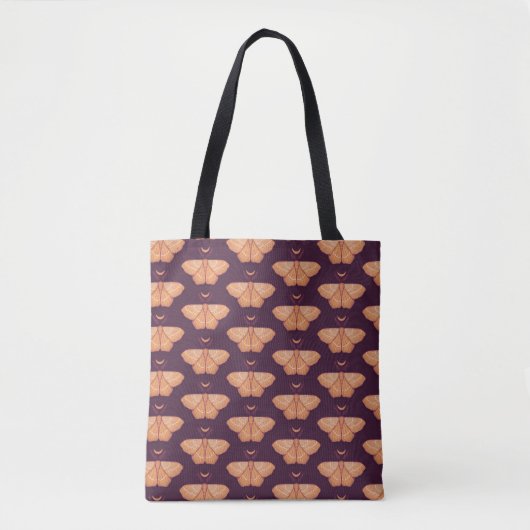 Midnight Magic: Witchy Night Moth Tote Bag (Voorkant)