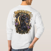 Midnight Magic Zwarte Kat T-Shirt | (Achterkant)