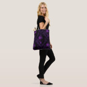 Midnight Majesty Gothic Skull Tote – Purple Baroqu Tote Bag (Op model)