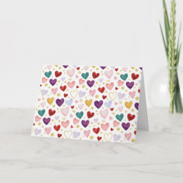 Midnight Majesty Watercolor Hearts Kaart