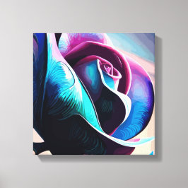 Midnight Majesty's The Dark Beauty of Black Rozen Canvas Afdruk