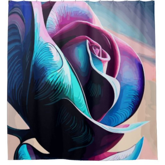 Midnight Majesty's The Dark Beauty of Black Rozen Douchegordijn (Voorkant)