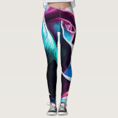 Midnight Majesty's The Dark Beauty of Black Rozen Leggings (Voorkant)