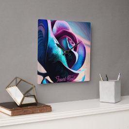 Midnight Majesty's The Dark Beauty of Black Rozen Vierkante Klok