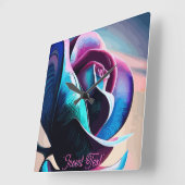 Midnight Majesty's The Dark Beauty of Black Rozen Vierkante Klok (Hoek)