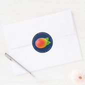 Midnight Mango Huwelijk | Adres Ronde Sticker (Envelop)