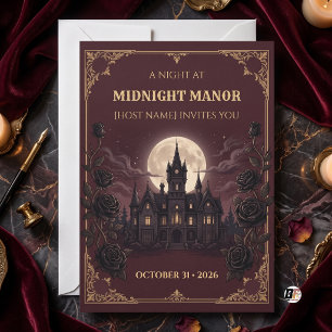 Midnight Manor Gotisch Landgoed Goud Kaart