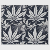 Midnight Maple: Zwart Kleur Stijl Party Design" Cadeaupapier (Vlak)