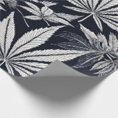 Midnight Maple: Zwart Kleur Stijl Party Design" Cadeaupapier (Hoek)