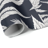 Midnight Maple: Zwart Kleur Stijl Party Design" Cadeaupapier (Rol Hoek)