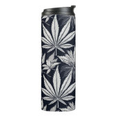 Midnight Maple: Zwart Kleurfeest Design Thermosbeker (Gedraaid links)