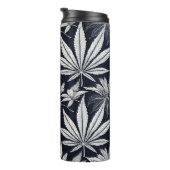Midnight Maple: Zwart Kleurfeest Design Thermosbeker (Geroteerd rechts)