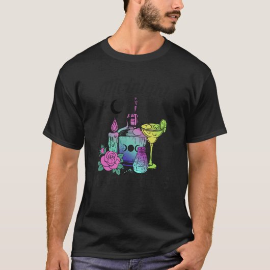 Midnight Margaritas Magic Brew Spellcaster Witch T-shirt (Voorkant)