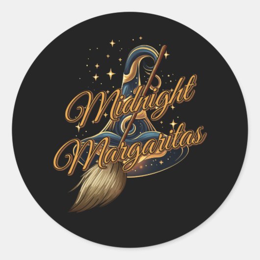 Midnight Margaritas Society Practical Magic Witch Ronde Sticker (Voorkant)