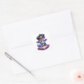 "Midnight Masque Dragon Square Sticker" Vierkante Sticker (Envelop)